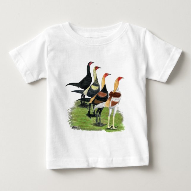 Camiseta De Bebé Gallos de juego modernos (Anverso)