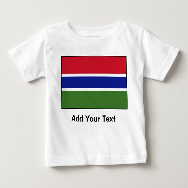 Camiseta De Bebé Gambia - bandera gambiana (Anverso)