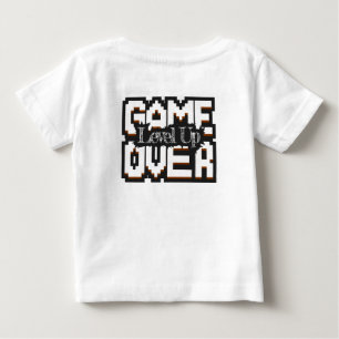 Camiseta De Bebé Game Over, Level Up: Mundo de Juego Retro Pixelado