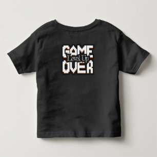 Camiseta De Bebé Game Over, Level Up: Mundo de Juego Retro Pixelado