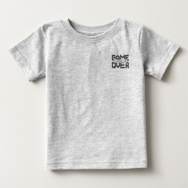 Camiseta De Bebé Game Over: Restaurar la Diversión Clásica, Sube de (Anverso)