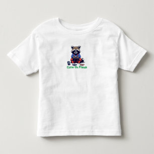 Camiseta De Bebé Gamer Raccoon: Levántate con la camiseta del bebé
