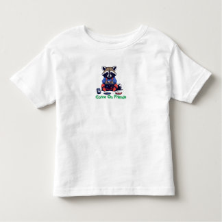 Camiseta De Bebé Gamer Raccoon: Levántate con la camiseta del bebé 