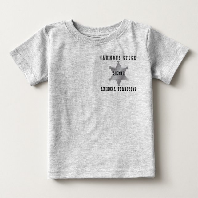 Camiseta De Bebé Gammons Gulch Sheriff Sheriff Infants Tshirt (Anverso)