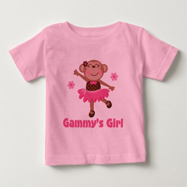 Camiseta De Bebé Gammys Chica Monkey (Anverso)