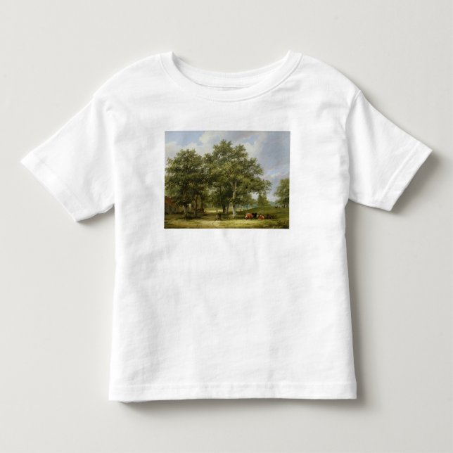 Camiseta De Bebé Ganado que pasta (Anverso)