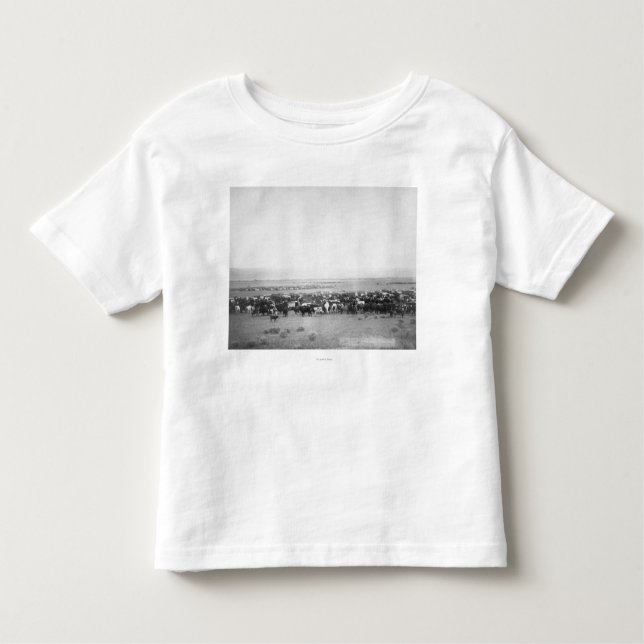 Camiseta De Bebé Ganado que reúne en la fotografía de Dakota del (Anverso)