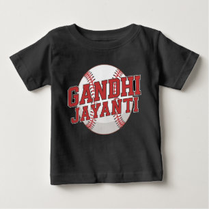 Camiseta De Bebé Gandhi Jayanti Baseball
