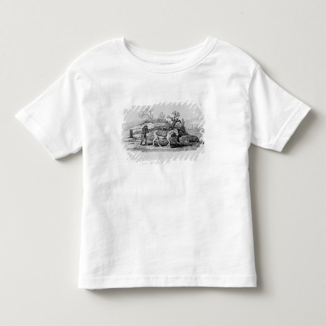 Camiseta De Bebé Gansos llevados al mercado (Anverso)