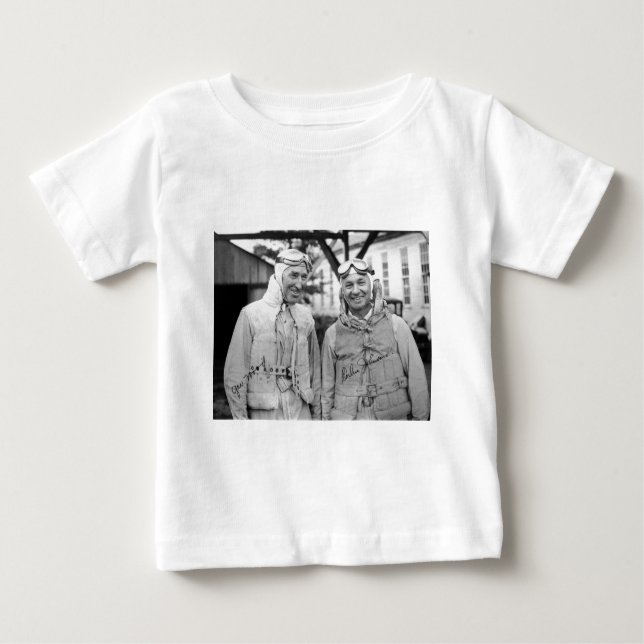 Camiseta De Bebé Gar Wood y Orlin Johnson - "Autografiado" de época (Anverso)