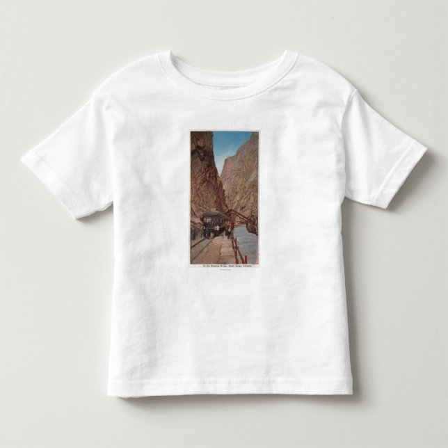 Camiseta De Bebé Garganta real, CO - vista del puente de colgante (Anverso)