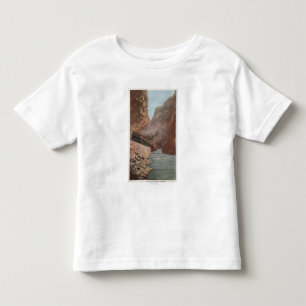 Camiseta De Bebé Garganta real, CO - vista del tren junto al río