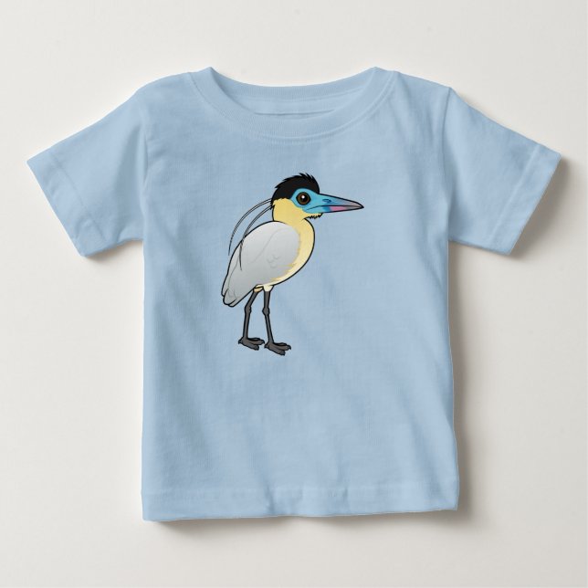 Camiseta De Bebé Garza de Capa Birdorable (Anverso)