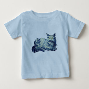 Camiseta De Bebé gata dulce estilo personalizado de shorthair kitty
