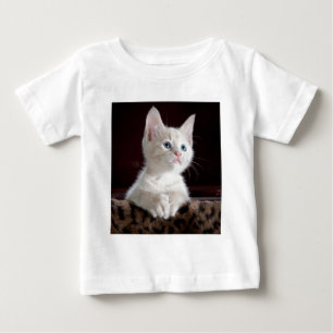 Camiseta De Bebé Gatito Blanco Súper Lindo