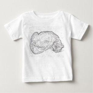 Camiseta De Bebé Gatito el dormir - camiseta del bebé