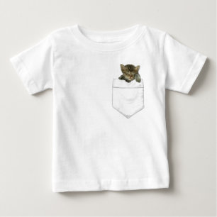 Camiseta De Bebé Gatito en su bolsillo