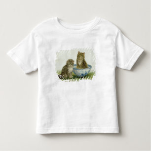 Camiseta De Bebé Gatito en un cuenco azul de China