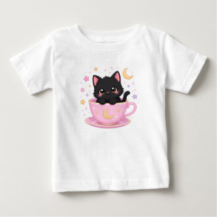 Camiseta De Bebé gatito lindo en taza