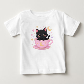 Camiseta De Bebé gatito lindo en taza