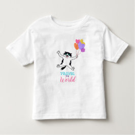 Camiseta De Bebé Gatito Lindo Viaja Por El Mundo
