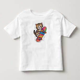 Camiseta De Bebé Gatito Patinador