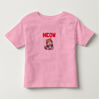 Camiseta De Bebé Gatito suave y suave con gesto cardíaco | Adorable