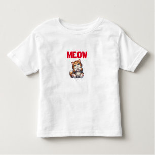 Camiseta De Bebé Gatito suave y suave con gesto cardíaco Adorable