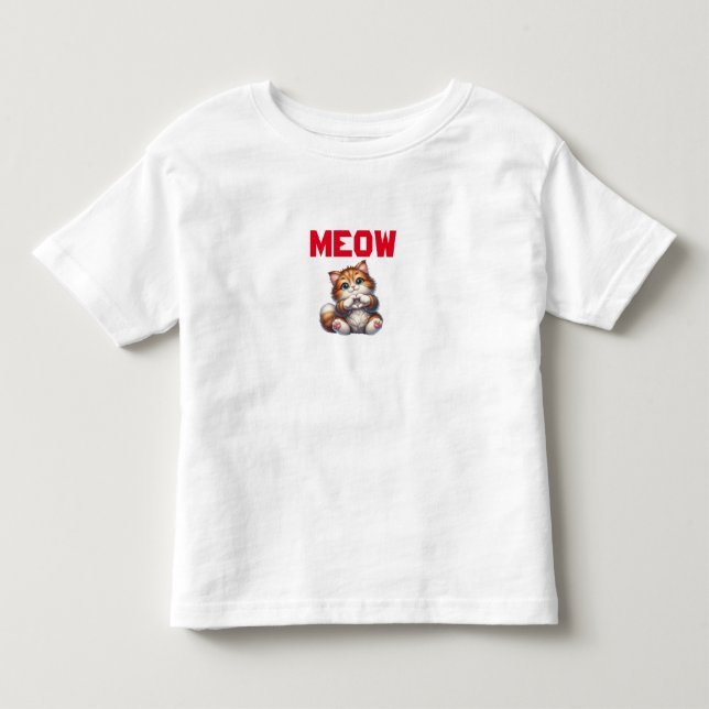 Camiseta De Bebé Gatito suave y suave con gesto cardíaco | Adorable (Anverso)