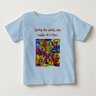 Camiseta De Bebé gatitos - Diversión de Cachorros de Algodón
