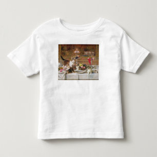 Camiseta De Bebé Gatitos en un banquete, siglo XIX