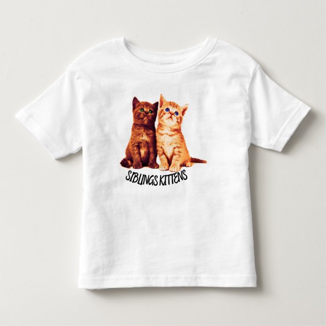 Camiseta De Bebé Gatitos hermanos, dos gatos adorables (Anverso)