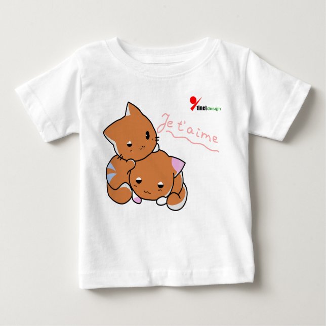 Camiseta De Bebé Gatitos juguetones Camiseta Bebé (Anverso)