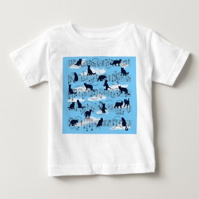 Camiseta De Bebé gatitos musicales (Anverso)