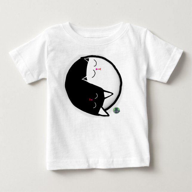 Camiseta De Bebé Gatitos Yin & Yang (Anverso)