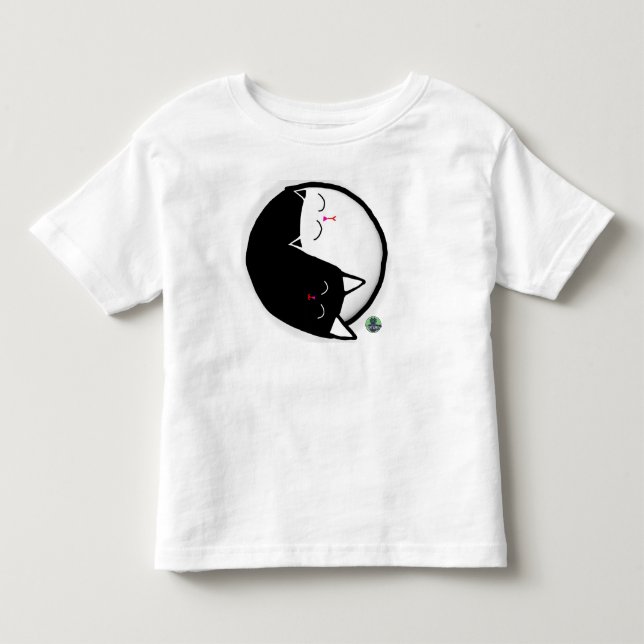 Camiseta De Bebé Gatitos Yin & Yang (Anverso)