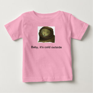 Camiseta De Bebé Gato adorable que mantiene caliente