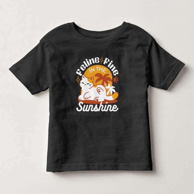 Camiseta De Bebé Gato Adorable relajante al sol - Mascota de verano (Anverso)