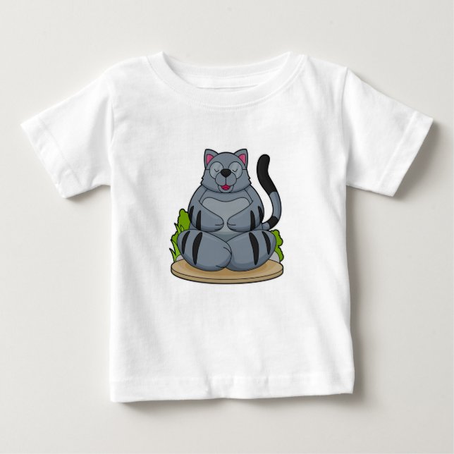 Camiseta De Bebé Gato al gimnasio del yoga (Anverso)
