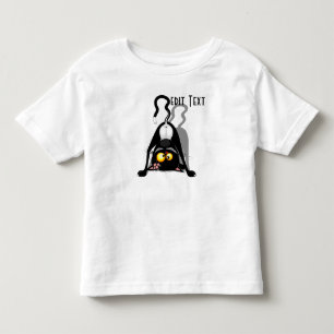 Camiseta De Bebé Gato al Revés Personaje de Dibujos Divertido