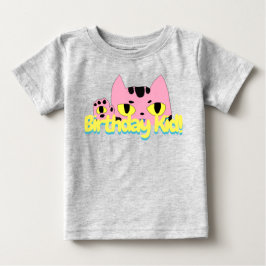 Camiseta De Bebé Gato Alien Pocket Cat Cumpleaños Niño Personalizad