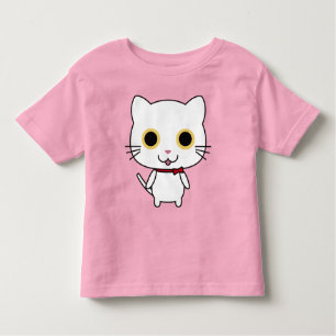 Camiseta De Bebé Gato Antropomórfico Blanco