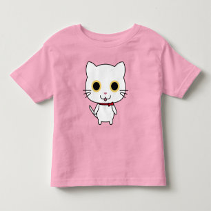 Camiseta De Bebé Gato Antropomórfico Blanco Clipart