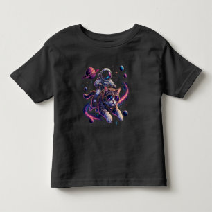 Camiseta De Bebé Gato astronauta viajando por el espacio