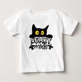 Camiseta De Bebé Gato asustado en modo Halloween