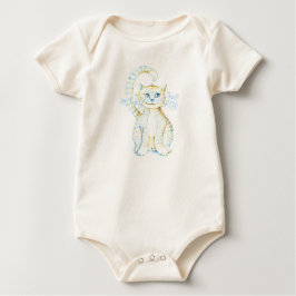 Camiseta De Bebé Gato Atigrado Grinsekatze dibujo Buntstift