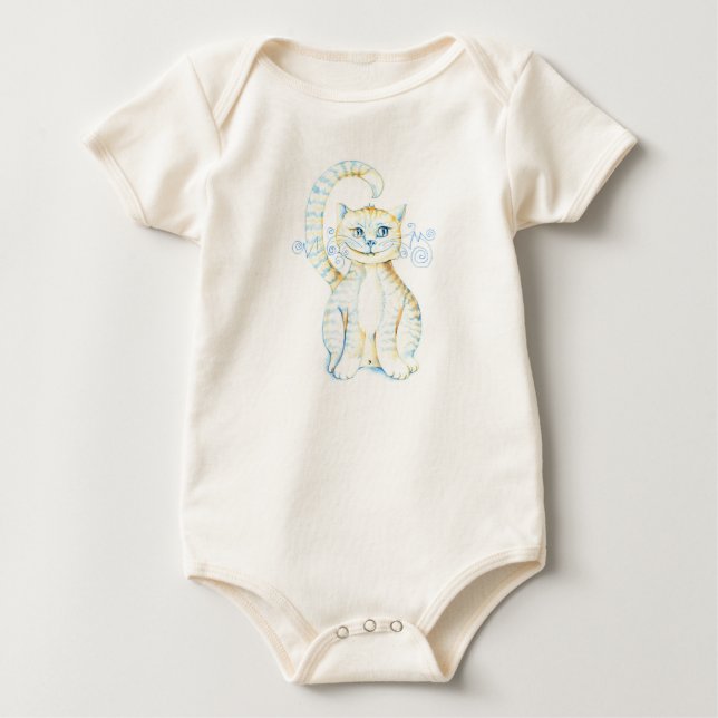 Camiseta De Bebé Gato Atigrado Grinsekatze dibujo Buntstift (Anverso)