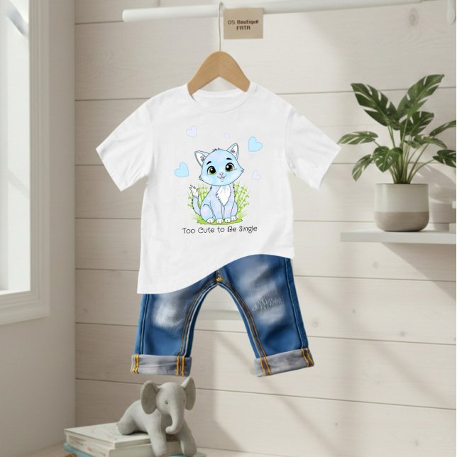 Camiseta De Bebé Gato azul lindo (Subido por el creador)
