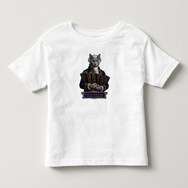 Camiseta De Bebé Gato Azul Ruso Immanuel Kant (Anverso)