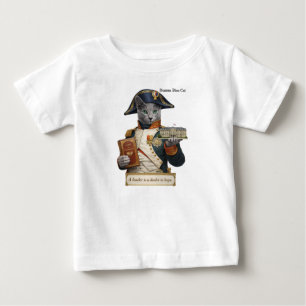 Camiseta De Bebé Gato Azul Ruso Napoleón Bonaparte